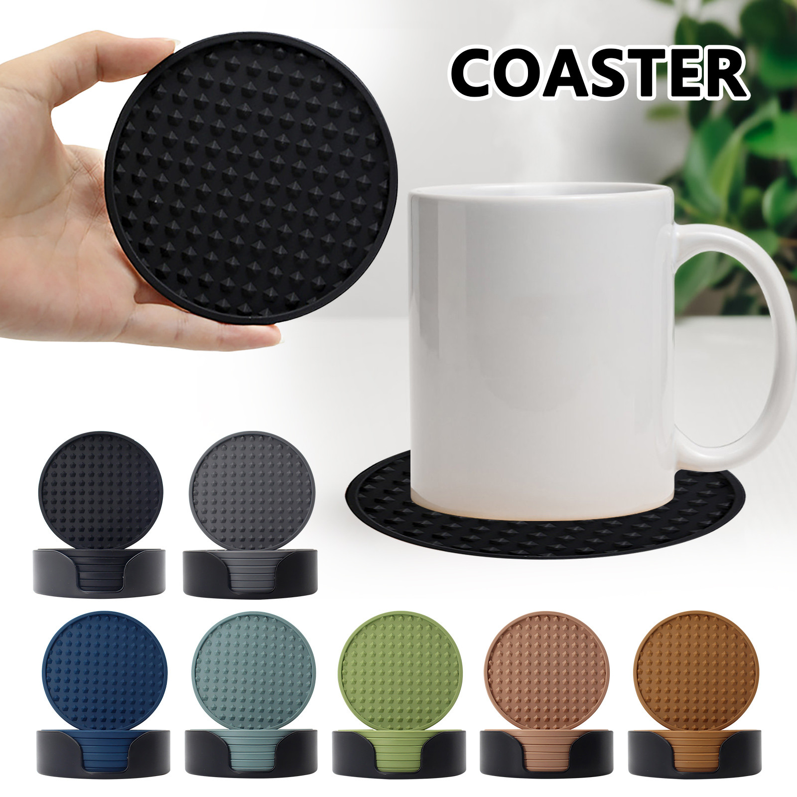 Kitchen Gadgets Set - 6 pezzi sottobicchiere in Silicone antiscivolo