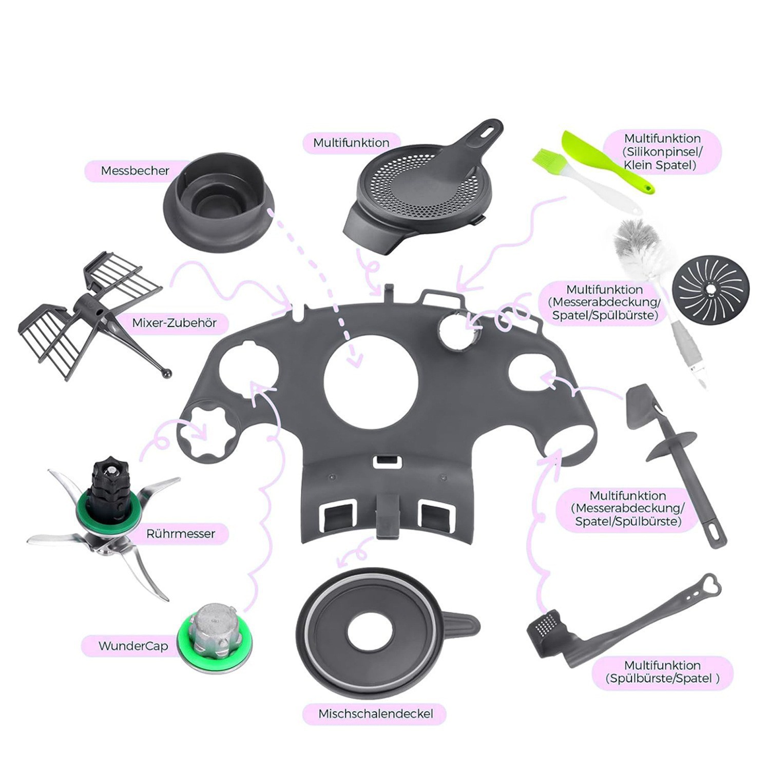 Kitchen Gadgets Thermomix - Supporto Organizzatore Multifunzionale per Cucina Compatibile