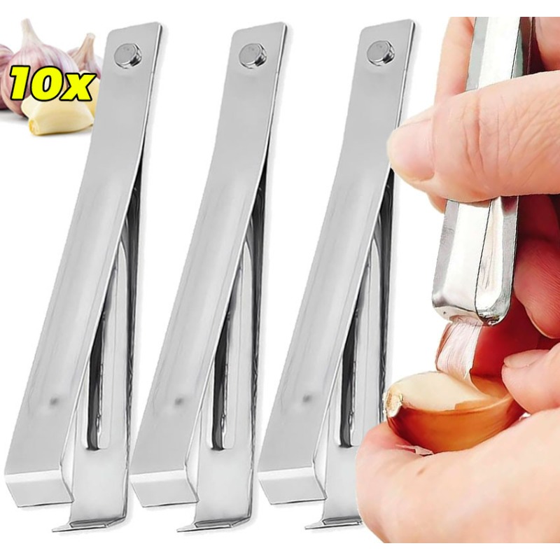 Quirky Kitchen Gadgets - 10/1 pz Sbucciatore d'Aglio in Acciaio